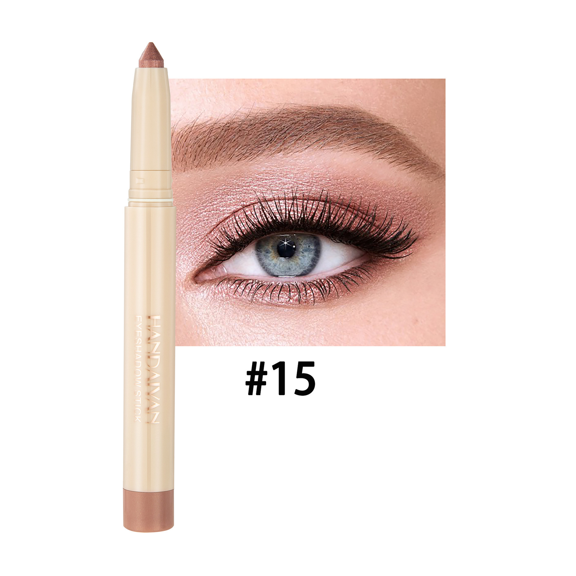 Handaiyan venta transfronteriza caliente, Han Qiang, club nocturno de maquillaje, lápiz de sombra de ojos de seda de seda de doble propósito, barra de lápiz de delineador de ojos cortable image 20