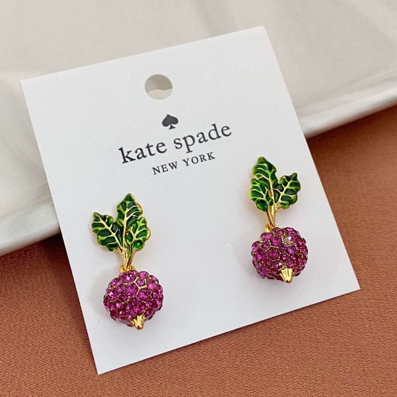 European and American fashion niche design, featuring enamel inlay and a three-dimensional radish-shaped earring, a unique and exquisite metal accessory