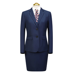宝の青いスーツのスーツの女性の春秋職業の服装の女性のファッションのスーツの女性のズボンの小さいスーツのコートの女性のスーツ