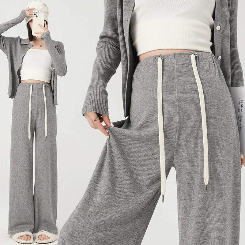 Autumn spring trousers with belly support for leisure