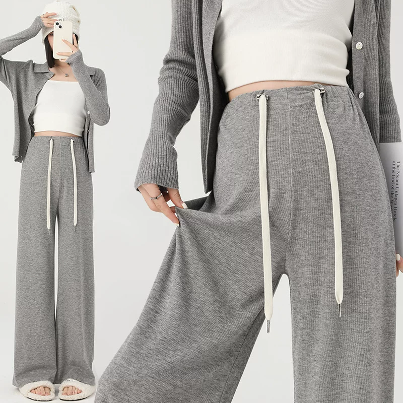 Autumn spring trousers with belly support for leisure