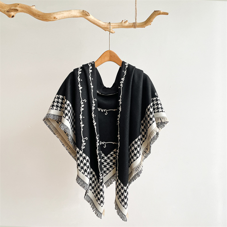 Autunno e inverno nuovo semplice ispessito imitazione cashmere scialle donna versione coreana versatile studente coppia caldo_voghion.com