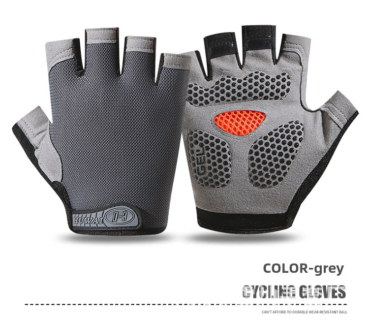 Sports Half Finger Butterfly Net Outdoor Riding Fitness Wear-resistant Breathable Shock-absorbing Non-slip Outdoor Finger Climbing Gloves_maomaolike.com