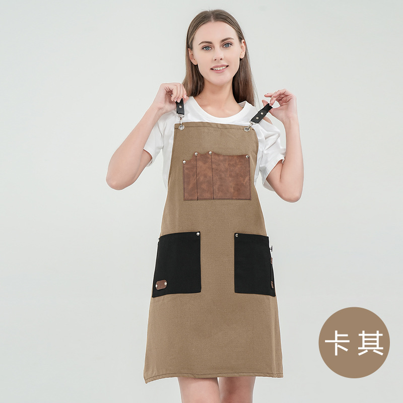 Delantal de lona gruesa de Amazon con correas ajustables para barbacoa, reparación de automóviles, mecánico, peluquero, delantal de trabajo con herramientas