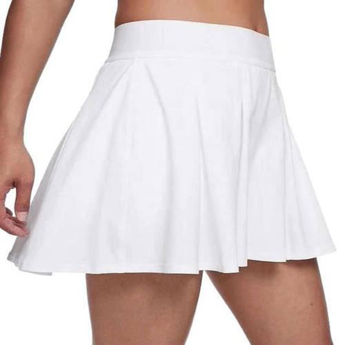 Lulu double-sided nude sports tennis skirt anti-exposure skirt pants quick-drying fabric yoga fitness skirt badminton skirt