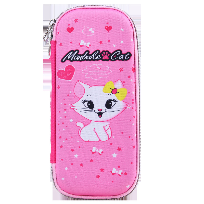 Bolsas de lápiz para niños niños jardín de infantes bolsas de papelería para niñas dibujos animados caja de papelería creativa impermeable princesa gato