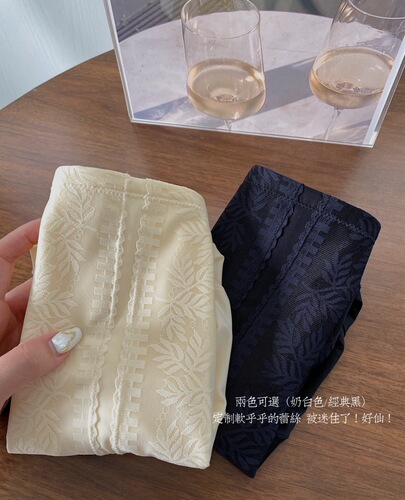 Slimming Ultra-Thin Ice-Skin Leggings with Extended Straight Lace Safety Leggings High-Waist Women's Ice Film Air Flexible Shaping Pants