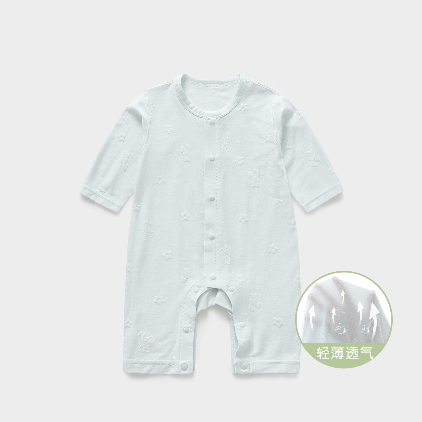 Baby overcoat verano ropa recién nacida para niños delgados pijamas de aire acondicionado de manga larga ropa de verano bebé