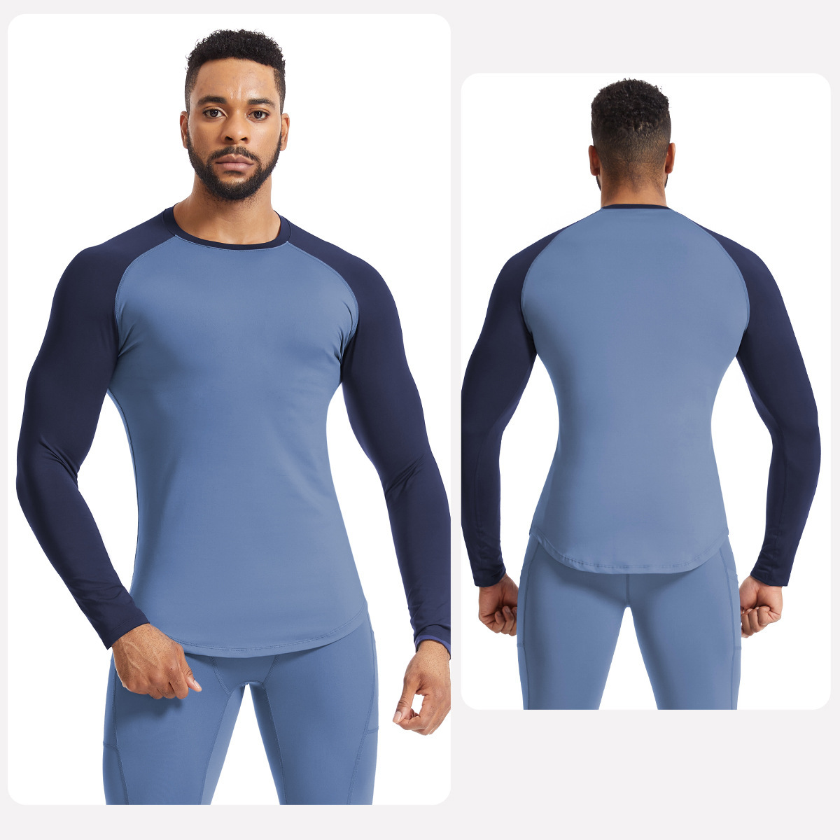 미스트 블루 + 다크 블루 소매