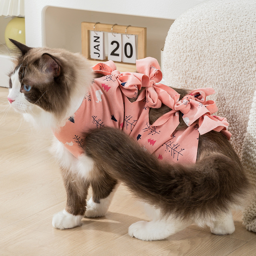 Ropa de recuperación postoperatoria para mascotas, ropa de esterilización para gatos, ropa de destete, ropa fisiológica transpirable, anti-lamidación y anti-mordida