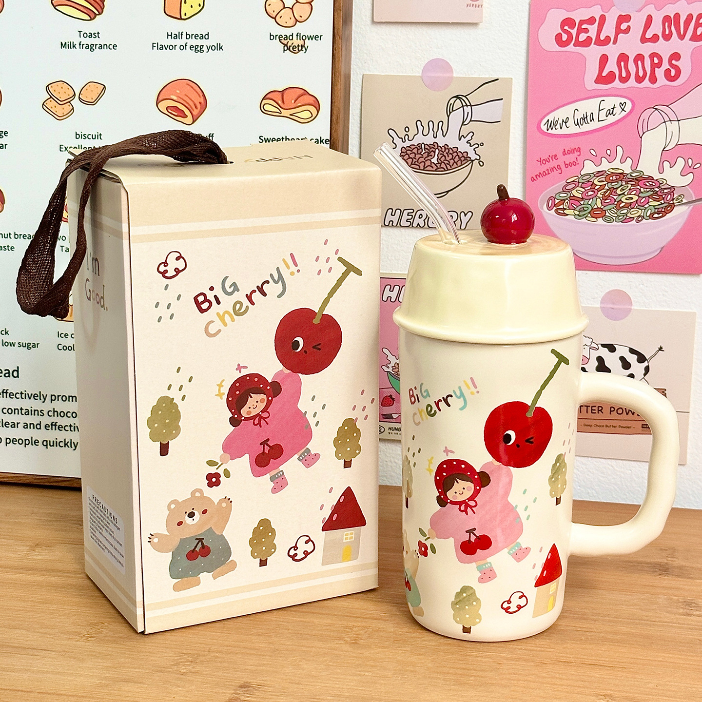 Tazas de cerámica de gran capacidad copas de agua caseras de alto valor facial tazas de paja de oficina regalos de cumpleaños mujeres