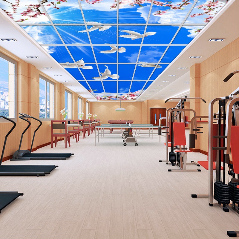 创意led面板灯蓝天白云LED面板灯平板灯个性图案灯工程灯图案可定-阿里巴巴