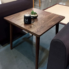 北欧实木小方桌客厅咖啡馆奶茶店民宿餐桌茶几小户型家用原木桌子