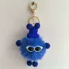 6cm-1 royal blue [light gold hardware] [35# lobster buckle + 30# flat circle + 4 sections o chain]