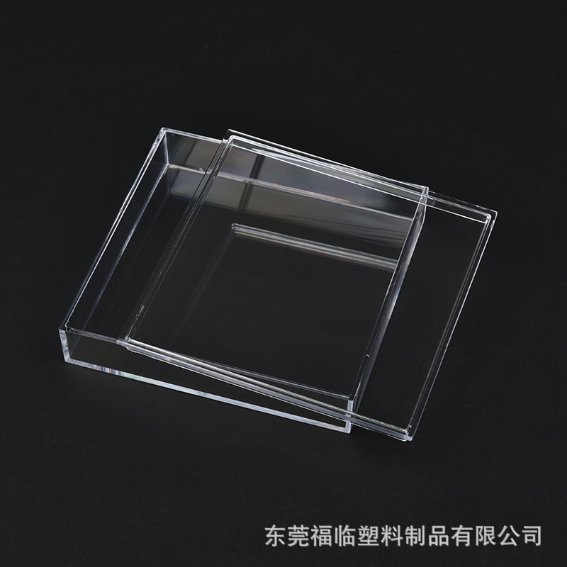全透明小盒子94x94x19 天地盖收藏盒正方形塑料盒PS盒产品包装盒-阿里巴巴