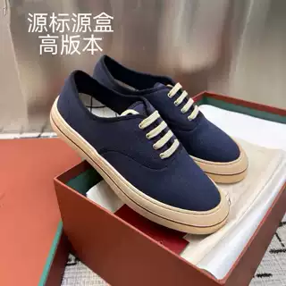 欧洲站高版2026新款百搭经典纯色帆布乐福鞋男女同款舒适帆布鞋
