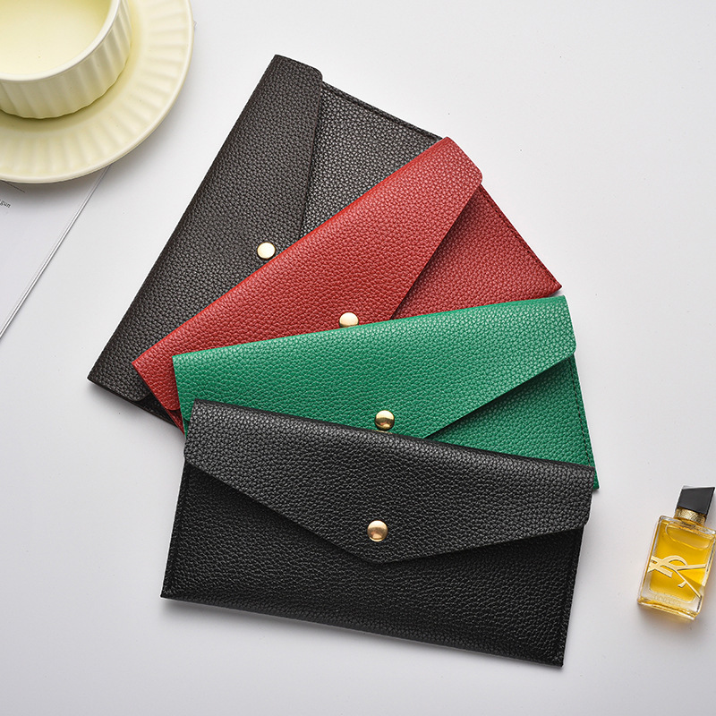 New Women's Wallet Long Thin Clutch Bag Simple and Fashionable Large Capacity Soft Leather Card Bag Mobile Phone Card Bag Cover