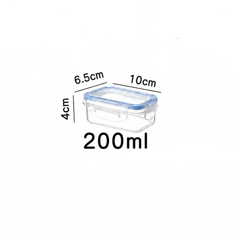 Refrigerador de cocina de grado alimenticio con cubierta caja de preservación rectangular transparente sellado caja de almacenamiento de frutas de plástico resistente al calor de microondas image 16
