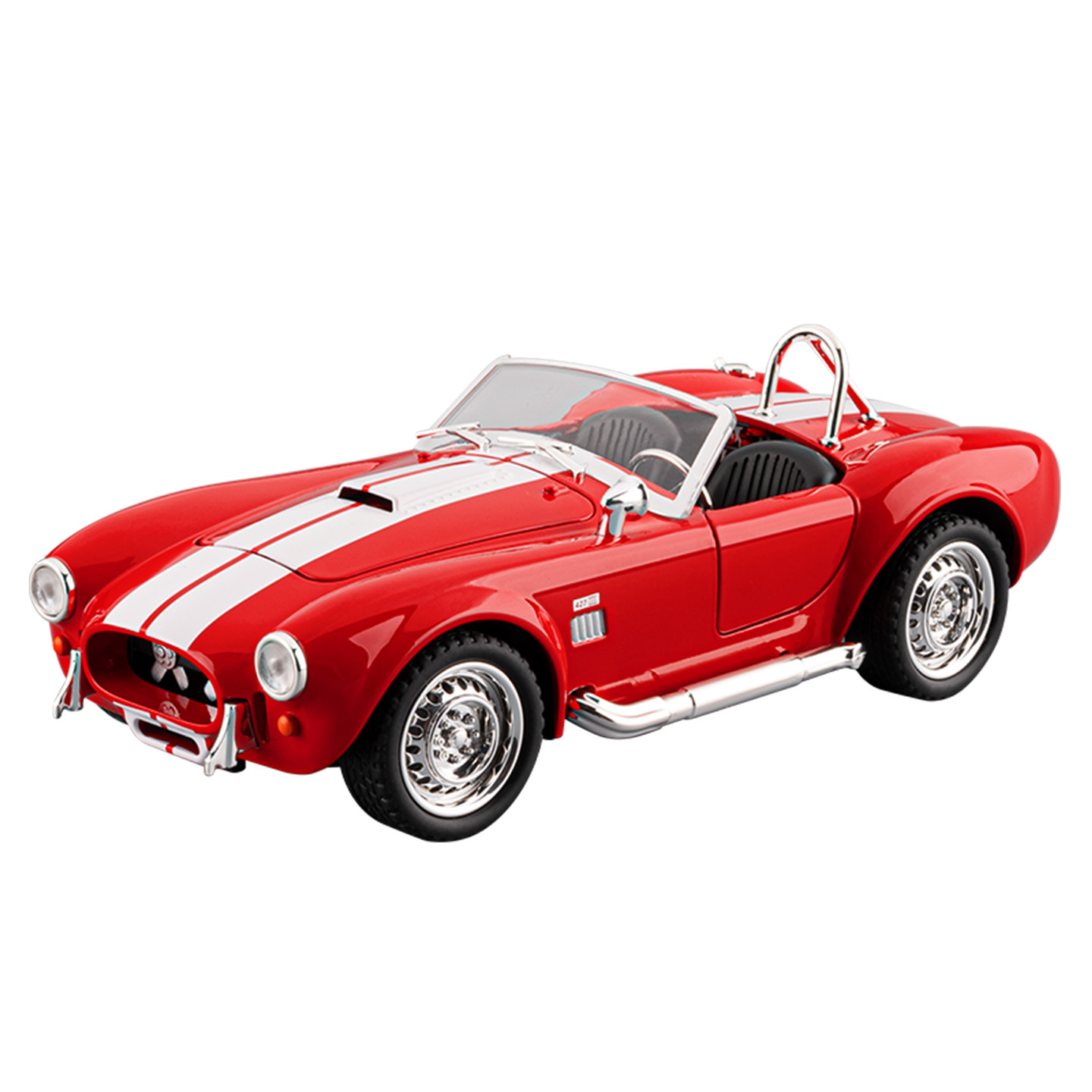1: 22 Cobra modelo de coche deportivo convertible decoración retroceso luces juguetes para niños modelo de automóvil de simulación al por mayor image 5