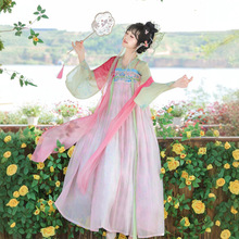 汉虞葵原创唐制齐胸襦裙汉服女套装2026新款夏刺绣仙气飘逸古装