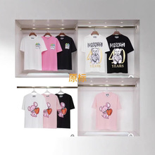 夏季MOS正确版CHINO莫斯奇诺小熊T恤ins时尚宽松纯棉高街短袖跨境
