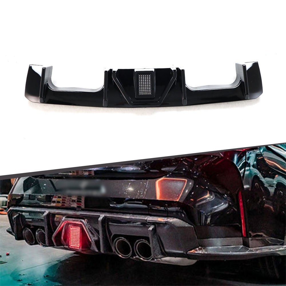 Suitable for 20-22 Bmw M3/M4 Rear Lip Kit G80/G82 in Glossy Black with Square Lights/No Lights Version