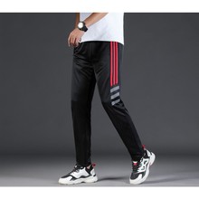 直筒长裤运动休闲裤简约百搭三条杠拼接跑步健身训练收腿裤男潮流