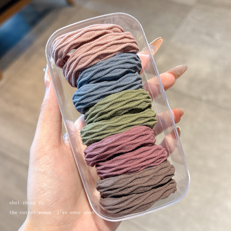Ligas para el cabello de alta elasticidad de tela resistentes para mujer