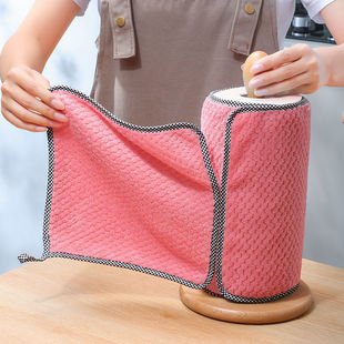 Factory wholesale dish towel dish cloth kitchen cloth non-oil wipe table thick dish cloth absorbent scouring pad