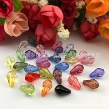 特A级透明亚克力切面直孔水滴珠子DIY手工串珠编织包珠帘材料批发