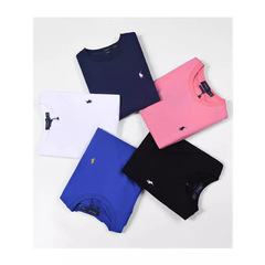 春秋の丸首の薄い服の男女の同じ綿のカジュアルな馬のマークのpolo長袖の服のコート