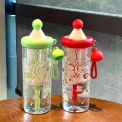 水杯女生高颜值塑料杯创意可爱夏季水杯大容量吸管杯食品级PC材质