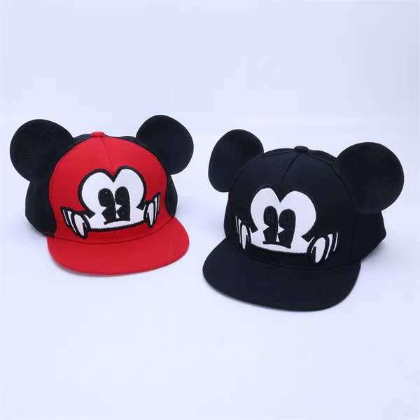 E629 Korean Kidsren's Baseball Cap Spring & Fall New Cute Cartoon Flat Brim Hip-Hop Hat Kindergarten Performance Hat