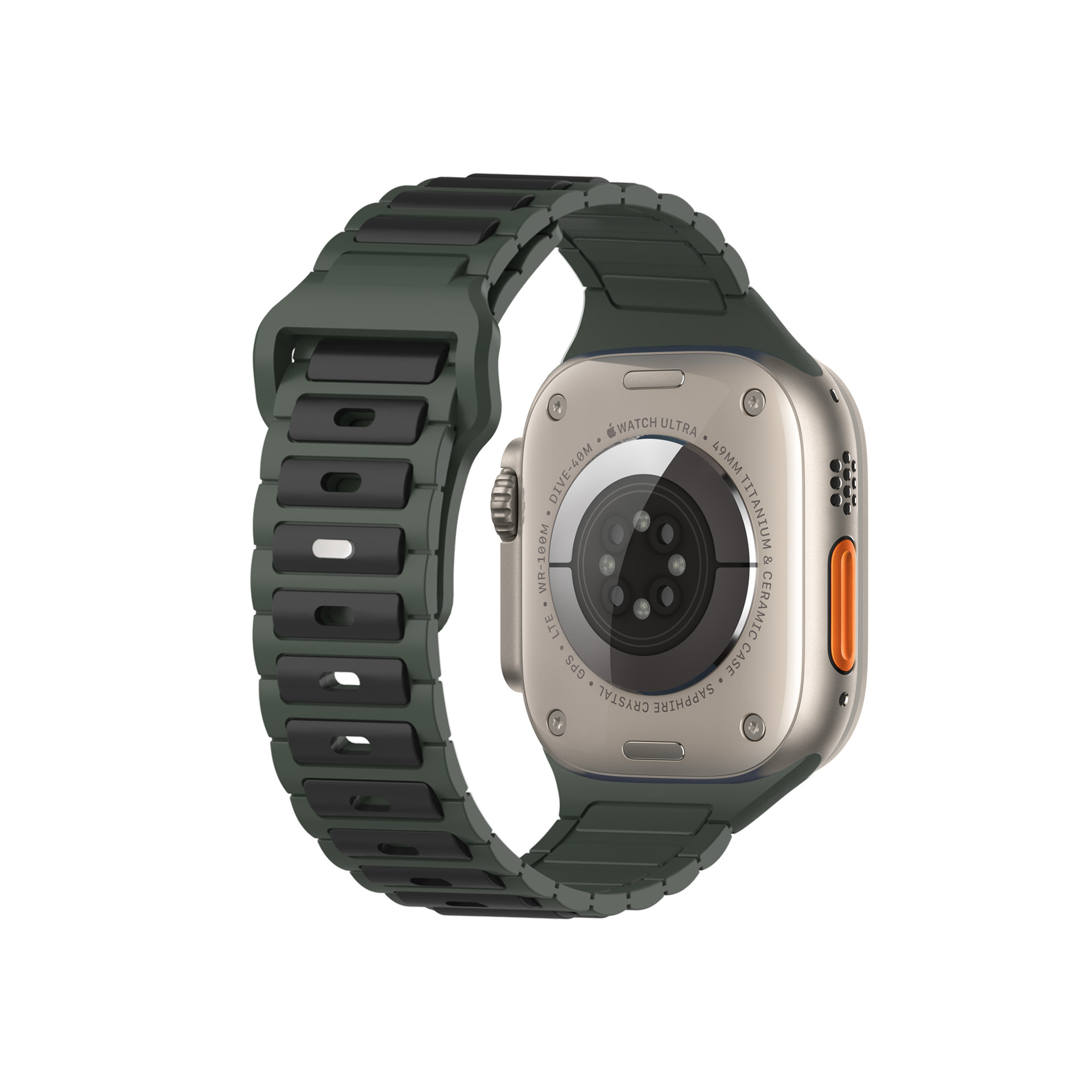 This is a three-bead dual-color silicone watch strap suitable for Apple Watch S10 undefined