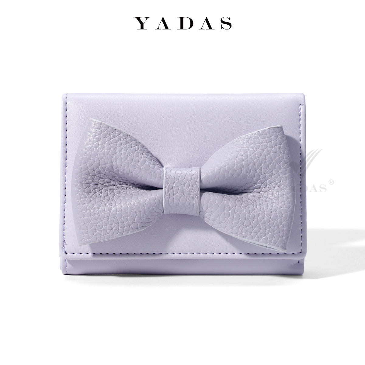 [Bowknot grande] YADAS Xiaoxiang Ladies tarjetero moda amor PU cuero corto tres pliegues monedero wallet