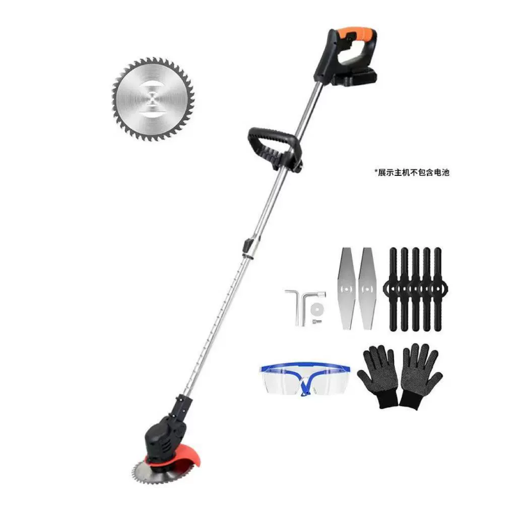 Новая мощная газонокосилка с литиевым аккумулятором, долговечная сельскохозяйственная газонокосилка с колесами, портативная электрическая газонокосилка для улицы