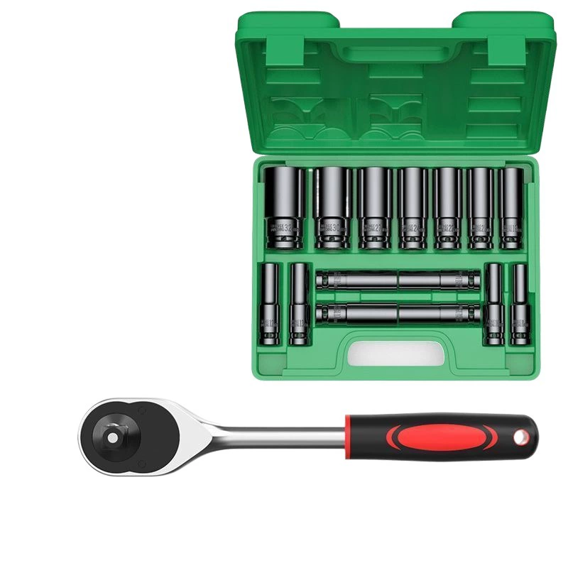 Electric wrench, long hexagonal flashlight, 32mm, scale 1:2, full set