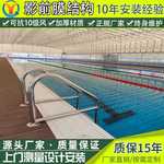 户外游泳池雨棚电动推拉雨篷游泳池遮阳棚移动雨棚大型伸缩遮阳篷