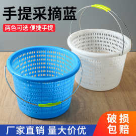 厂家直销加厚采摘篮手提篮萝卜筐沥水篮泥螺筐密眼海鲜运输筐