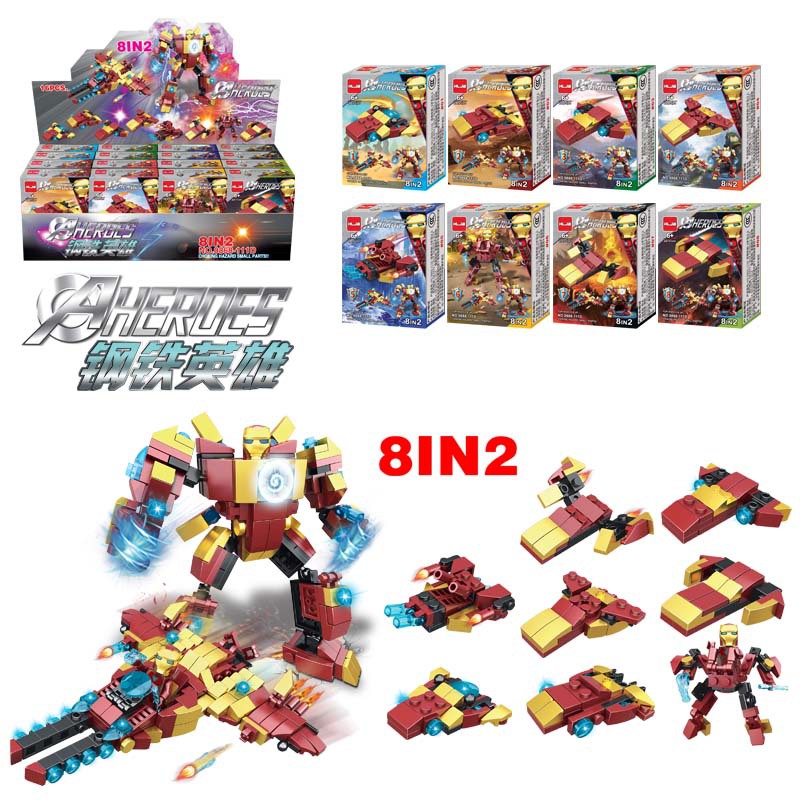 Iron Heroes 시리즈 8-in-2 [단일 상자 가격] 16개 상자를 구매하고 전체 디스플레이 상자 세트를 받으세요