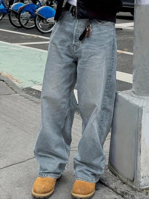 V9818 Dropshipping Aliexpress Amazon Cross-Border New Men's Jeans Men's Regular Fit Solid Color