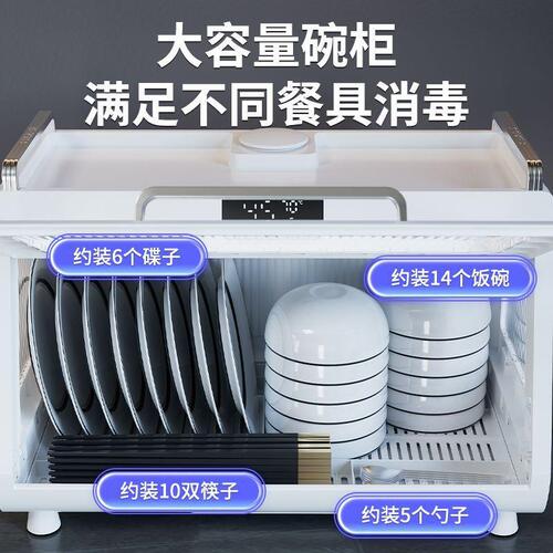Dish storage rack for home kitchen disinfection double-layer cupboard with cover drain storage box storage rack dishware storage box