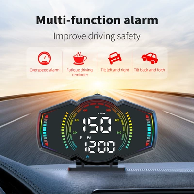 Head-Up Display LCD OBD Multifunctional: Vehicle HUD - g18-led-screen-gpsinclinometer