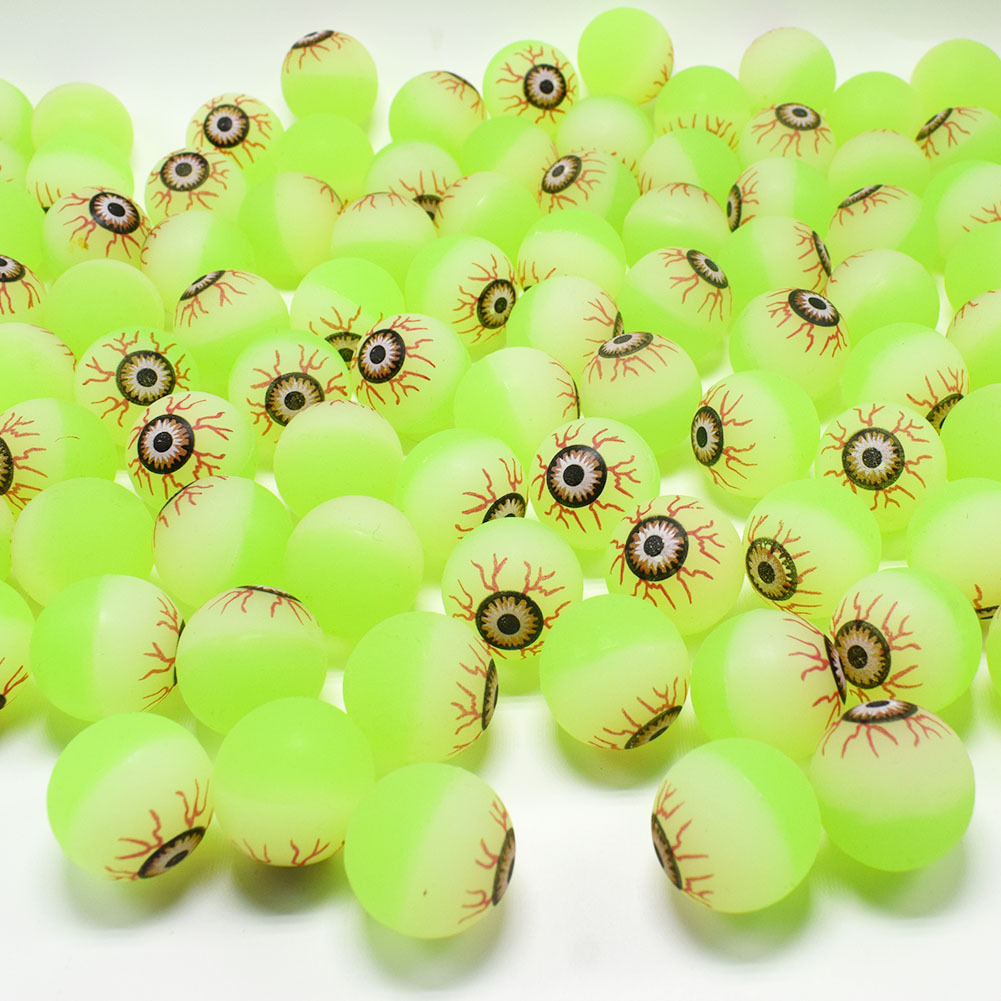 30mm Grün Leuchtende Magische Auge Elastische Kugel Fluoreszierende Halloween Spielzeug display picture 3