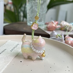 杭州霊隠寺漆富猫才能カラフルなかわいい猫招き猫バッグペンダントキーハンギング