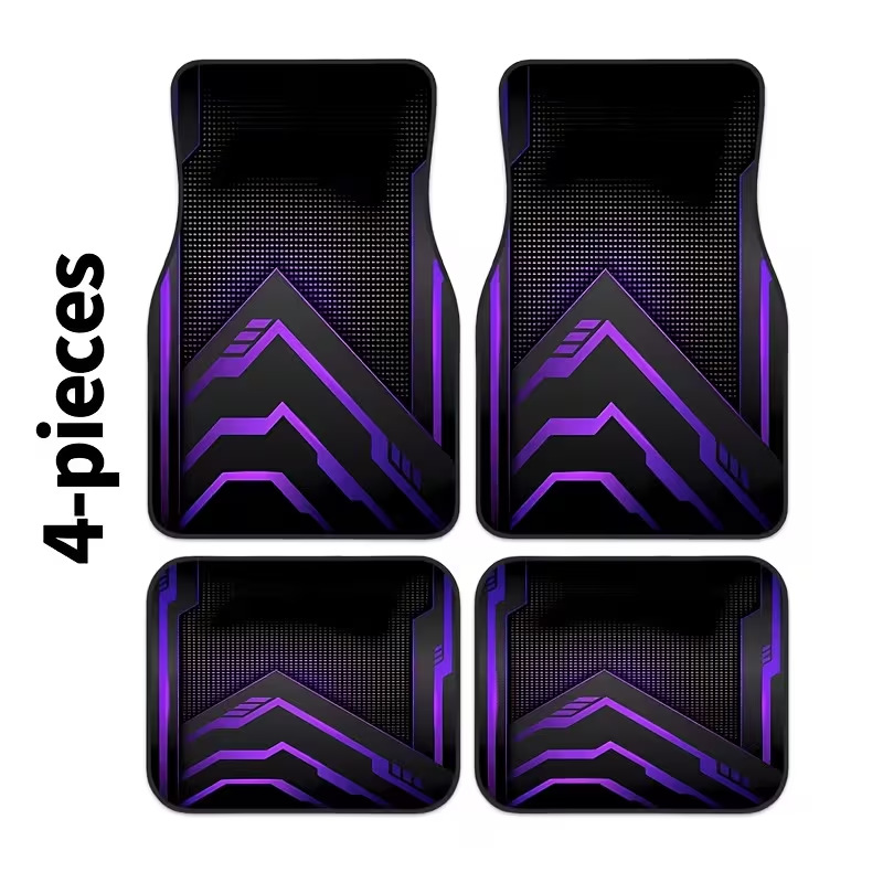Amazon Temu Dropshipping 3D Visual Crystal Velvet Car Floor Mats, Stain-Resistant, Wear-Resistant, Easy-Care Floor Mat Set of Four