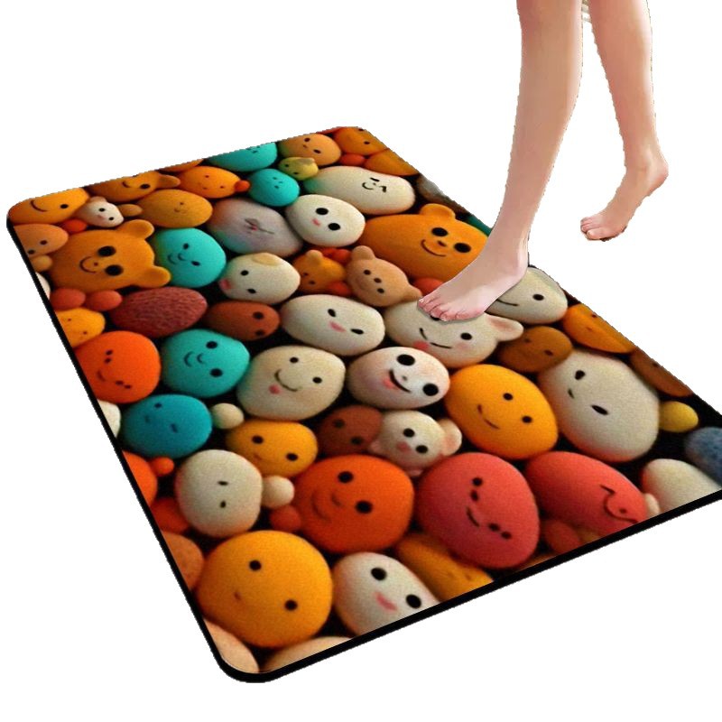 Alfombra de suelo de adoquines de diatomitas, almohadilla de pies absorbente de agua, almohadilla de pies antideslizante de baño resistente al desgaste image 6