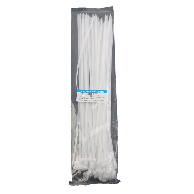 Nylon plástico cable tie blanco negro grande super larga cuerda de encuadernación hebilla fuerte cable tie cuerda titular de auto-bloqueo