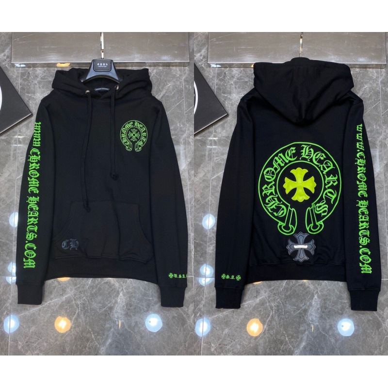 Chrome Heart Hoodie 克罗伈十字架连帽卫衣跨境宽松男女拉链帽衫|undefined