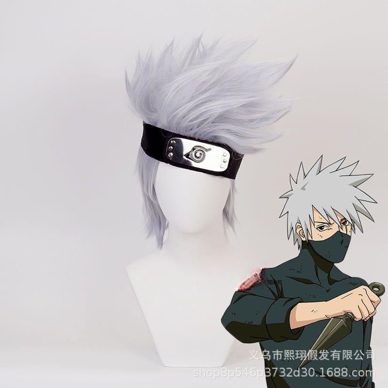 [Hui Hui] Naruto Flag Wood Kakashi cos Wig Rush to the Sky and Skinky Silver Grey cosplay